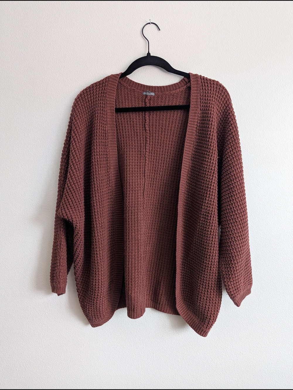 Vintage Charlotte Russe Open-Front Chunky Cardigan - Mauve Pink